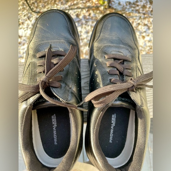 Rockport - Prowalker M7100 Black Leather Active Walking Sneakers - Size 8 - Picture 5 of 8